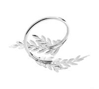 12-Unit Metal Napkin Ring Set, 6.5x5cm Elegant Open Design Holders for Weddings Parties Daily Dinners Festive Table Decoration(Silver)