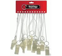 12 units Rave Glow in the Dark Whistles on White Cord
