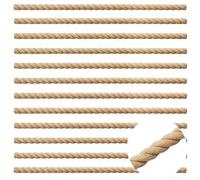 12 Unpainted Wood Trim Molding, 15.74in Unfinished Wood Decorative Strips, for Projects to Enhance for Home Walls, Cabinets, Shelves, Windows, and Door(Size:0.7 × 0.35 × 15.74in (1.8 × 0.9 × 40cm))