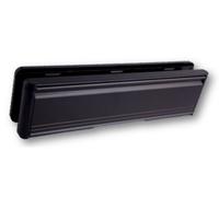 12 UPVC Door Letterbox, Letterplate - Black Letter box - Midrail (40mm-80mm) by HomesSecure
