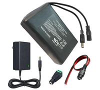 12 V 10800 mAh Lithium-Ion Battery with Charger Compatible with 12 V Devices, Bicycle Lighting, DIY Project, Radio, Fishing Light, LED Light Strips, CCTV Camera