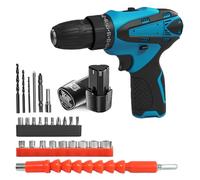12 V Cordless Drill Set, Cordless Screwdriver with 2 x 3.0 Ah Batteries and Charger, 26-Piece Accessories, 25+1 Torque Setting, 2-Speed, LED Light, for Home and Garden DIY Project