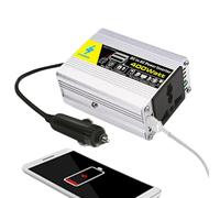 12 v Dc Ac Inverter - Portable Power Converter, 400 W Sine waves Unit | Solar Energy Conversion Adapter, Reliable Voltage Supply Tool with Clamp Wires for Car Vehicle Rv Cabin Electronic Devices