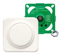12 V LED Dimmer T52.07 (5260x0700), 0-50 W, pulse width modulation, incl. single space cover, colour: white