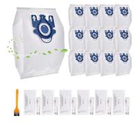12 Vacuum Cleaner Bags for Miele Vacuum Cleaner,Dust Bags for Miele Classic C1, Complete C1 C2 C3, S400i-S456i, S600, S800, S2000, S5000, S8000 Series w/6 Filters