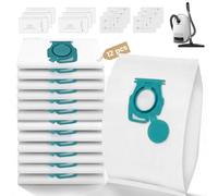 12 Vacuum Cleaner Bags Replacement Compatible with Miele TU Guard L1 / Guard S1 / CO Guard M1, Vacuum Cleaner Accessories Dust Bags, 6 Sets of Filter Cotton