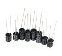 12 Values*10pcs 0.22UF~470UF Capacitors Assortment Kit 120pcs 16V 25V 50V Aluminum Electrolytic Capacitor Set Pack BIANMTSW