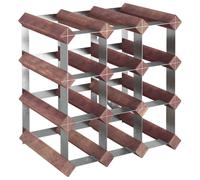 (12) vidaXL Solid Wood Pine Wine Rack for 12/20/42/72/120 Bottles Shelf Brown/Beige