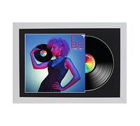 12" Vinyl LP Record and Album Cover Black Frame Memorabilia Wall Art Display-Black-Red