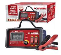 12 Volt Battery Charger - Trickle Fast Car, Van, Vehicle Charging Pack | Diy Home & Workshop Tool | 10 Amp, 12V 6V Automatic, Intelligent Power Jump Lead Cable