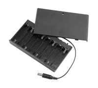 12 Volt Power 8 AA Battery Holder Case with 2.1MM x 5.5MM Dc Plug and On Off Switch 12V Plastic Open Battery Storage Box for Cctv Diy Electronics Arduinos Motors Solenoids Led Strips