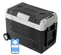 12 Volt Refrigerator, 53QT(50L) Compressor Electric Cooler with Wheels, Car Fridge with APP Control, Portable Freezer -13℉~68℉, 12/24V DC 110-240V AC Car Cooler for Camping, Travel, Road Trips