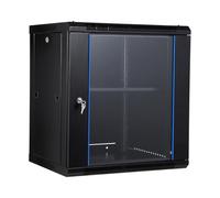 12 Wall Mount Server Cabinet, IT Network Rack with Lockable Glass Door & Cooling Vents, Floor/Wall Mountable Server Rack Cabinet for Server Room, Home, Office, AV Equipment
