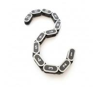 12" Wargaming Chain Ruler & Combat Gauge - Modular Snap-Fit Chain Measuring Tool for RPG Tabletop Miniatures, Detachable 1-Inch Links for Terrain Movement & Range