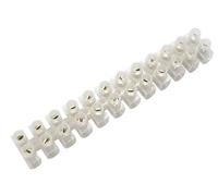 12 Way 30A Plastic White Earth Terminal Block, Pack Of 5