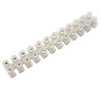 12 Way 5A Plastic White Earth Terminal Block