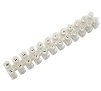 12 Way 5A Plastic White Earth Terminal Block, Pack Of 10