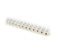 kenable 12 Way Terminal Strip Connector Block 3 Amp Choc Block Coupler White 4mm - 3A