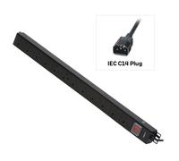 Lindy 12 Way UK Mains Sockets Vertical PDU with IEC Mains Cable
