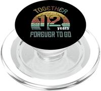 12 Wedding Anniversary For Couple Twelve Years of Marriage PopSockets PopGrip for MagSafe