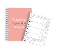 12 Week Food Diary, Weight loss Journal, Calorie Counting Compatible - B&W CALS - Positive Vibes