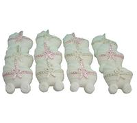 12 White Baby Prams Edible Baby Shower Cupcake Toppers (Pink Ribbon)