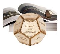 12 Wooden Sided Dice | Polyhedral Dice for Parties and Decision Games - Practical Tool for Decision Making at Home, Residences, Travel, School & More