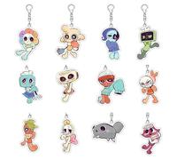 12 World for Dandys Keychain Game Figure Keyring Pendant Cute Acrylic Chain Decor Dandys Action Figures Merch