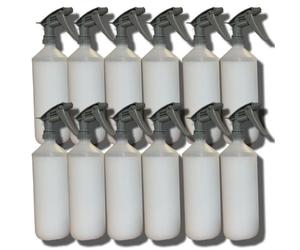12 x 1 Litre Chemical Resistant Trigger Spray Bottles - Garden, Home & industrial Use