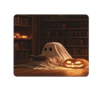 12 X 10 In The Diligent Little Ghost Computer Mouse Pad For Desk, Premium-Textured Non-Slip Rubber Stitched Edges Waterproof Square Mouse Mat For Gaming Work Wireless Mice