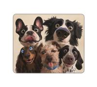 12 X 10 In Weird Little Dog Computer Mouse Pad For Desk, Premium-Textured Non-Slip Rubber Stitched Edges Waterproof Square Mouse Mat For Gaming Work Wireless Mice