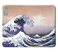 12 x 10 inches Japan Art The Great Wave by Hokusai Natural Rubber Stitched Edge Office Gaming Mouse Pad