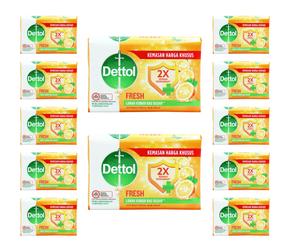 12 x 100g Dettol Antibacterial Bar Soap FRESH Odour Protection Hygiene Soap