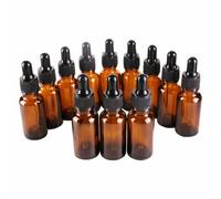 12 x 10ml Amber Brown Glass Bottles with Dropper Pipettes by Pasha81 Ltd