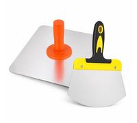 12" X 12" Aluminum Plasterers Hawk with Stainless Steel Putty Scraper