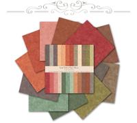 12 x 12 Scrapbook Paper, 24 Sheets, Boho Warm Tone Double-Sided Decorative Cardstock Sheets for Scrapbooking, Crafts, DIY Albums, Junk Journals