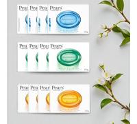 12 x 125g Pears Pure & Gentle Soap Bar Bundle- 4 x Amber Natural Oils, 4 x Mint Extracts And 4 x Lemon Flower Extracts