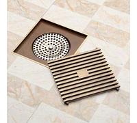 12 X 12Cm Square Bathroom Shower Drain Floor Drainer Trap Waste Grate Strainer Wire Floor Drains Antique Brass