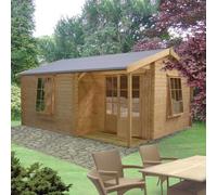 12 x 15 Shire Ringwood Log Cabin - 28mm Logs