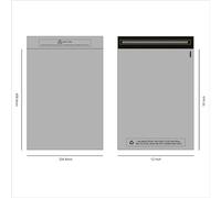 12 X 16 inch (25 Pack) Recycled Strong Grey Mailing Poly Postal Self Seal Bags Large to Small Mailing Bags Postage Packaging Assorted Mailers Posting Shipping Post Parcels Package Bags Various Sizes