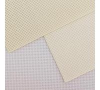 12" x 18" by 3 Pack 14CT Counted Cotton Aida Cloth Cross Stitch Fabric (White+Antique White+Cream)