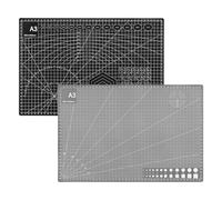 12 x 18 Inch Self Healing Cutting Mat, A3 Double Sided 5-Ply Thickened Rotary Cutting Sewing Mat with Inch & Metric Grid, Durable Craft Cutting Board (Black/Grey 45 * 30cm)