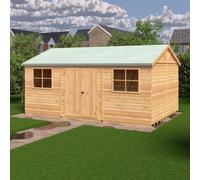 12 x 18 Shire Mammoth Professional Apex Shed in Shiplap Tongue and Groove