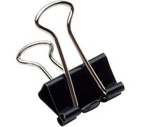 12 x 19mm Foldback Clips Money Grip Bulldog Letter Black Metal Clip