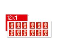 12 x 1st Class Standard Gummed Postage Stamps