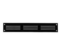 12" x 2" Inch / 300 x 50 mm Black Air Vent Cover - Scratch Resistant, Steel Return Air Grilles - Ceiling, Wall, Sidewall with Mesh Screen - Fresh Air Intake Vent - HVAC, Soffit Vent, Gable Vent