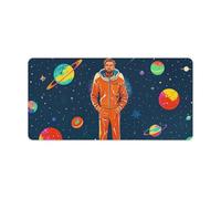 12 X 24 Inch Mouse Pad Cool Man in Outer Space Galaxy Desk Mat with Non-Slip Rubber Base Large Gaming Mouse Mat for Office & Home