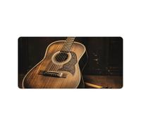12 X 24 Inch Mouse Pad Old West Guitar Desk Mat with Non-Slip Rubber Base Large Gaming Mouse Mat for Office & Home
