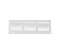 12" x 4" Inch / 300 x 100 mm White Air Vent Cover - Steel Return Air Grilles for Ceiling, Wall and Sidewall with Insect Mesh Screen - Fresh Air Intake Vent - HVAC, Soffit Vent, Gable Vent