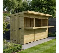12 X 4 Outdoor Garden Bar With Serving Hatch - Diy Sheds Uk Manufactured